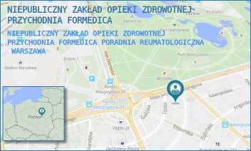 NIEPUBLICZNY ZAKŁAD OPIEKI ZDROWOTNEJ PRZYCHODNIA FORMEDICA PORADNIA REUMATOLOGICZNA - NIEPUBLICZNY ZAKŁAD OPIEKI ZDROWOTNEJ PRZYCHODNIA FORMEDICA - BEREZYNSKA 39,  WARSZAWA