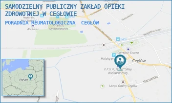 PORADNIA REUMATOLOGICZNA - SAMODZIELNY PUBLICZNY ZAKŁAD OPIEKI ZDROWOTNEJ W CEGŁOWIE - PL.ANNY JAGIELLONKI 17,  CEGŁÓW