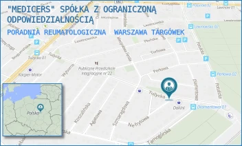 PORADNIA REUMATOLOGICZNA - "MEDICERS" SPÓŁKA Z OGRANICZONĄ ODPOWIEDZIALNOŚCIĄ - TUŻYCKA 31,  WARSZAWA TARGÓWEK