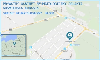 GABINET REUMATOLOGICZNY - PRYWATNY GABINET REUMATOLOGICZNY JOLANTA KUŚMIERSKA-KUBASIK - MEDYCZNA 8/108,  PŁOCK