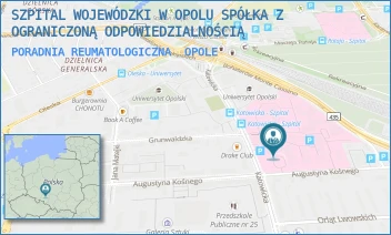 PORADNIA REUMATOLOGICZNA - SZPITAL WOJEWÓDZKI W OPOLU SPÓŁKA Z OGRANICZONĄ ODPOWIEDZIALNOŚCIĄ - UL. KATOWICKA 64,  OPOLE