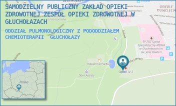 ODDZIAŁ PULMONOLOGICZNY Z PODODDZIAŁEM CHEMIOTERAPII - SAMODZIELNY PUBLICZNY ZAKŁAD OPIEKI ZDROWOTNEJ ZESPÓŁ OPIEKI ZDROWOTNEJ W GŁUCHOŁAZACH - UL. LOMPY 2,  GŁUCHOŁAZY