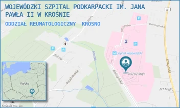 ODDZIAŁ REUMATOLOGICZNY - WOJEWÓDZKI SZPITAL PODKARPACKI IM. JANA PAWŁA II W KROŚNIE - UL. KORCZYŃSKA 57,  KROSNO