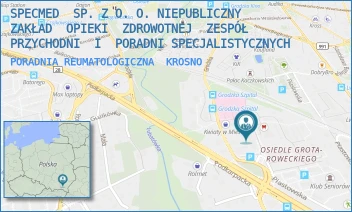 PORADNIA REUMATOLOGICZNA - SPECMED  SP. Z O. O. NIEPUBLICZNY  ZAKŁAD  OPIEKI  ZDROWOTNEJ  ZESPÓŁ  PRZYCHODNI  I  PORADNI SPECJALISTYCZNYCH - UL. GRODZKA 47A,  KROSNO