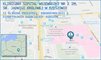 II KLINIKA PEDIATRII, ENDOKRYNOLOGII I DIABETOLOGII DZIECIĘCEJ - KLINICZNY SZPITAL WOJEWÓDZKI NR 2 IM. ŚW. JADWIGI KRÓLOWEJ W RZESZOWIE - UL. LWOWSKA 60,  RZESZÓW