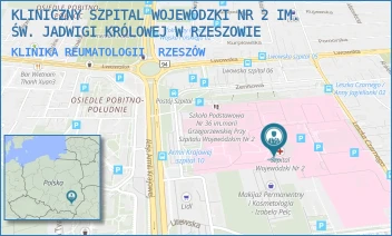 KLINIKA REUMATOLOGII - KLINICZNY SZPITAL WOJEWÓDZKI NR 2 IM. ŚW. JADWIGI KRÓLOWEJ W RZESZOWIE - UL. LWOWSKA 60,  RZESZÓW