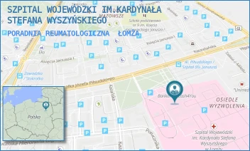 PORADNIA REUMATOLOGICZNA - SZPITAL WOJEWÓDZKI IM.KARDYNAŁA STEFANA WYSZYŃSKIEGO - MARSZ. JÓZEFA PIŁSUDSKIEGO 11, ŁOMŻA