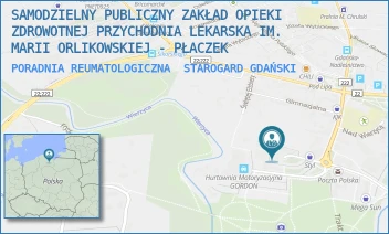 PORADNIA REUMATOLOGICZNA - SAMODZIELNY PUBLICZNY ZAKŁAD OPIEKI ZDROWOTNEJ PRZYCHODNIA LEKARSKA IM. MARII ORLIKOWSKIEJ - PŁACZEK - UL. GEN. JÓZEFA HALLERA 21,  STAROGARD GDAŃSKI