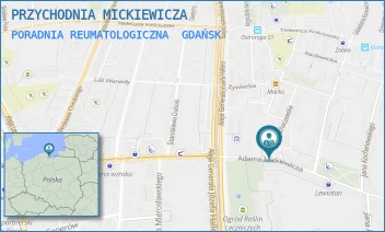PORADNIA REUMATOLOGICZNA - PRZYCHODNIA MICKIEWICZA - UL. ADAMA MICKIEWICZA 28/30,  GDAŃSK