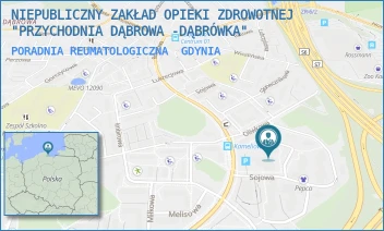 PORADNIA REUMATOLOGICZNA - NIEPUBLICZNY ZAKŁAD OPIEKI ZDROWOTNEJ "PRZYCHODNIA DĄBROWA -DĄBRÓWKA" - UL. SOJOWA 24,  GDYNIA