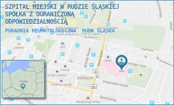 PORADNIA REUMATOLOGICZNA - SZPITAL MIEJSKI W RUDZIE ŚLĄSKIEJ SPÓŁKA Z OGRANICZONĄ ODPOWIEDZIALNOŚCIĄ - UL. WINCENTEGO LIPA 2,  RUDA ŚLĄSKA
