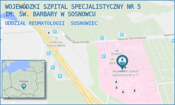 ODDZIAŁ REUMATOLOGII - WOJEWÓDZKI SZPITAL SPECJALISTYCZNY NR 5 IM. ŚW. BARBARY W SOSNOWCU - UL. PLAC MEDYKÓW 1,  SOSNOWIEC
