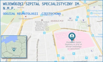 ODDZIAŁ REUMATOLOGII - WOJEWÓDZKI SZPITAL SPECJALISTYCZNY IM. N.M.P. - UL. POLSKIEGO CZERWONEGO KRZYŻA 7,  CZĘSTOCHOWA