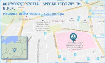 PORADNIA REUMATOLOGII - WOJEWÓDZKI SZPITAL SPECJALISTYCZNY IM. N.M.P. - UL. POLSKIEGO CZERWONEGO KRZYŻA 7,  CZĘSTOCHOWA