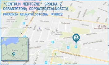 PORADNIA REUMATOLOGICZNA - "CENTRUM MEDYCZNE" SPÓŁKA Z OGRANICZONĄ ODPOWIEDZIALNOŚCIĄ - UL. BYŁYCH WIĘŹNIÓW POLITYCZNYCH 3,  RYBNIK