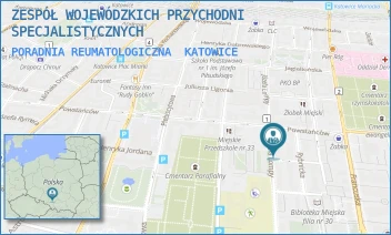 PORADNIA REUMATOLOGICZNA - ZESPÓŁ WOJEWÓDZKICH PRZYCHODNI SPECJALISTYCZNYCH - UL. POWSTAŃCÓW 31,  KATOWICE
