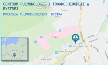 PORADNIA PULMONOLOGICZNA - CENTRUM PULMONOLOGII I TORAKOCHIRURGII W BYSTREJ - UL. JULIANA FAŁATA 2,  BYSTRA