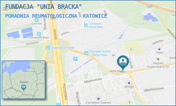PORADNIA REUMATOLOGICZNA - FUNDACJA "UNIA BRACKA" - UL. MYSŁOWICKA 13,  KATOWICE