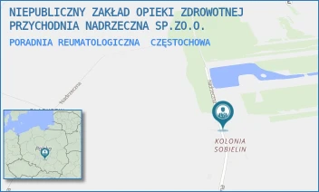 PORADNIA REUMATOLOGICZNA - NIEPUBLICZNY ZAKŁAD OPIEKI ZDROWOTNEJ PRZYCHODNIA NADRZECZNA SP.ZO.O. - UL. NADRZECZNA 32A,  CZĘSTOCHOWA