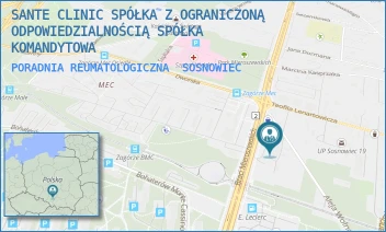 PORADNIA REUMATOLOGICZNA - SANTE CLINIC SPÓŁKA Z OGRANICZONĄ ODPOWIEDZIALNOŚCIĄ SPÓŁKA KOMANDYTOWA - UL. AL. WOLNOŚCI 6,  SOSNOWIEC