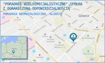PORADNIA REUMATOLOGICZNA - "PORADNIE WIELOSPECJALISTYCZNE" SPÓŁKA Z OGRANICZONĄ ODPOWIEDZIALNOŚCIĄ - UL. ZIEMOWITA 6,  GLIWICE