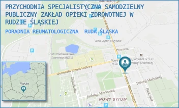 PORADNIA REUMATOLOGICZNA - PRZYCHODNIA SPECJALISTYCZNA SAMODZIELNY PUBLICZNY ZAKŁAD OPIEKI ZDROWOTNEJ W RUDZIE ŚLĄSKIEJ - UL. PIOTRA NIEDURNEGO 50D,  RUDA ŚLĄSKA