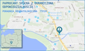 PORADNIA REUMATOLOGICZNA - PAPROCANY SPÓŁKA Z OGRANICZONĄ ODPOWIEDZIALNOŚCIĄ - UL. WŁADYSŁAWA SIKORSKIEGO 101,  TYCHY