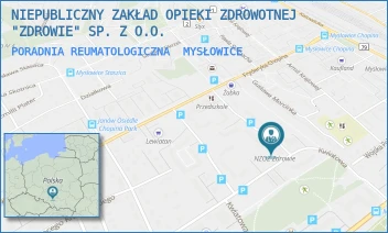 PORADNIA REUMATOLOGICZNA - NIEPUBLICZNY ZAKŁAD OPIEKI ZDROWOTNEJ "ZDROWIE" SP. Z O.O. - RÓŻYCKIEGO 2C,  MYSŁOWICE
