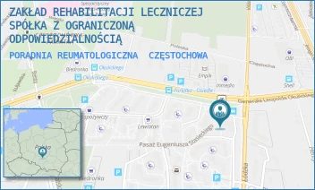 PORADNIA REUMATOLOGICZNA - ZAKŁAD REHABILITACJI LECZNICZEJ SPÓŁKA Z OGRANICZONĄ ODPOWIEDZIALNOŚCIĄ - UL. ŁÓDZKA 33,  CZĘSTOCHOWA