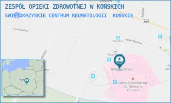 SWIĘTOKRZYSKIE CENTRUM REUMATOLOGII - ZESPÓŁ OPIEKI ZDROWOTNEJ W KOŃSKICH - GIMNAZJALNA 41B,  KOŃSKIE