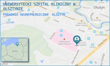 PORADNIA REUMATOLOGICZNA - UNIWERSYTECKI SZPITAL KLINICZNY W OLSZTYNIE - ALEJA WARSZAWSKA 30,  OLSZTYN