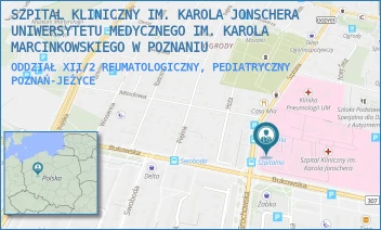 ODDZIAŁ XII/2 REUMATOLOGICZNY, PEDIATRYCZNY - SZPITAL KLINICZNY IM. KAROLA JONSCHERA UNIWERSYTETU MEDYCZNEGO IM. KAROLA MARCINKOWSKIEGO W POZNANIU - SZPITALNA 27/33,  POZNAŃ-JEŻYCE