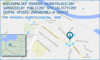 POR PORADNIA REUMATOLOGICZNA - WIELKOPOLSKI OŚRODEK REUMATOLOGICZNY IM. DR. WIESŁAWA ROMANOWSKIEGO W ŚREMIE - MICKIEWICZA 95,  ŚREM