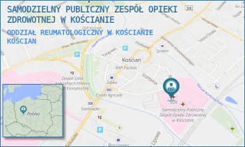 ODDZIAŁ REUMATOLOGICZNY W KOŚCIANIE - SAMODZIELNY PUBLICZNY ZESPÓŁ OPIEKI ZDROWOTNEJ W KOŚCIANIE - SZPITALNA 7,  KOŚCIAN