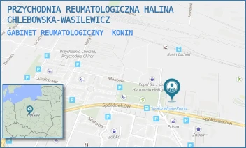GABINET REUMATOLOGICZNY - PRZYCHODNIA REUMATOLOGICZNA HALINA CHLEBOWSKA-WASILEWICZ - SPÓŁDZIELCÓW 48/4,  KONIN