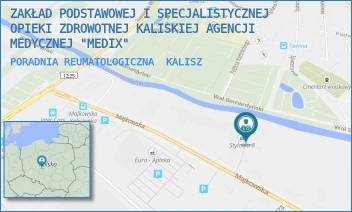 PORADNIA REUMATOLOGICZNA - ZAKŁAD PODSTAWOWEJ I SPECJALISTYCZNEJ OPIEKI ZDROWOTNEJ KALISKIEJ AGENCJI MEDYCZNEJ "MEDIX" - MAJKOWSKA 13A,  KALISZ