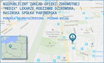 PORDNIA REUMATOLOGICZNA - NIEPUBLICZNY ZAKŁAD OPIEKI ZDROWOTNEJ "MEDIX" LEKARZE RODZINNI DZIKOWSKA, RASIŃSKA SPÓŁKA PARTNERSKA - BUKOWA 1,  POZNAŃ-WILDA
