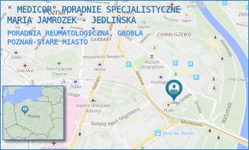 PORADNIA REUMATOLOGICZNA, GROBLA - " MEDICOR" PORADNIE SPECJALISTYCZNE MARIA JAMROZEK - JEDLIŃSKA - ZA GROBLĄ 3/4/U102,  POZNAŃ-STARE MIASTO