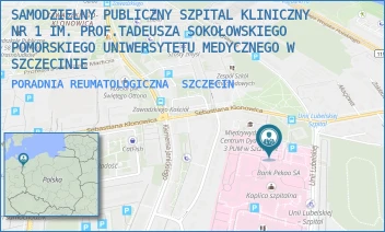 PORADNIA REUMATOLOGICZNA - UNIWERSYTECKI SZPITAL KLINICZNY NR 1 IM. PROF. TADEUSZA SOKOŁOWSKIEGO PUM W SZCZECINIE - UNII LUBELSKIEJ 1, SZCZECIN