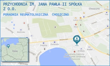 PORADNIA REUMATOLOGICZNA - PRZYCHODNIA IM. JANA PAWŁA II SPÓŁKA Z O.O. - NIEDZIAŁKOWSKIEGO 2B, CHOSZCZNO
