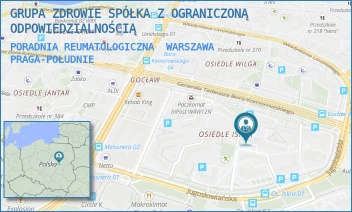 PORADNIA REUMATOLOGICZNA - GRUPA ZDROWIE SPÓŁKA Z OGRANICZONĄ ODPOWIEDZIALNOŚCIĄ - SAMOLOTOWA 9A,  WARSZAWA PRAGA-POŁUDNIE